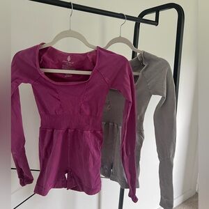 Free People Long Sleeve Runsie (GRAY)